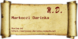 Markoczi Darinka névjegykártya